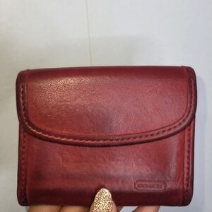 Vintage Coach multifunction wallet in red